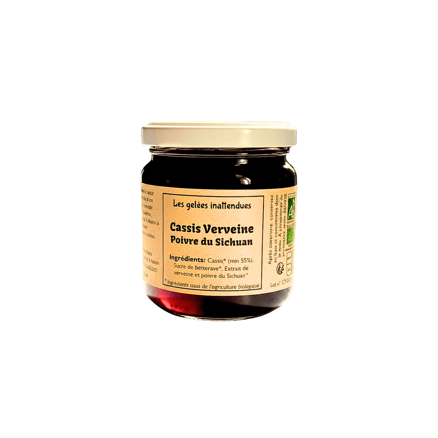 gelée cassis verveine poivre